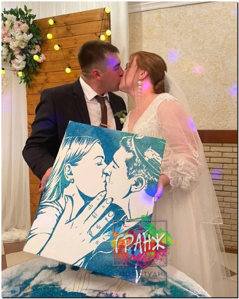 Картина блестками заказать на холсте